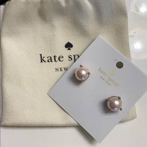 Kate Spade Rose gold pearl earring set
